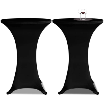 Elastīgs galdauts stāvgaldiem 70 cm 2 gab. melns