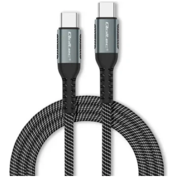 USB 2.0 Type-C uz Type-C kabelis 100W, 1m Qoltec