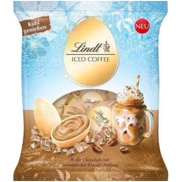 Lindt šokolāde, ledus kafijas olas, 85 g, baltās š