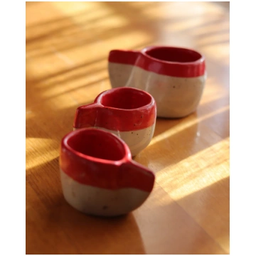 Handcrafted Ceramic Mug Set Vectors & Roses