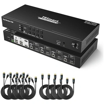 TESmart HDMI KVM slēdzis 4 PC 2 monitoriem, 4 port