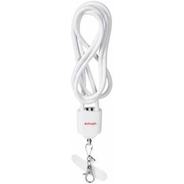 Activejet lanyard with 3-in-1 charging cable, whit