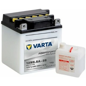 Startera akumulatoru baterija VARTA 12N5.5A-3B, 5,