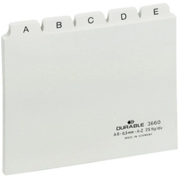 Durable Guide index card A6 division 5/5 A-Z print