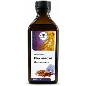 Auksti spiesta linsēklu eļļa FLYBEE, 200 ml