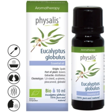 Bioloģiska eikalipta ēteriskā eļļa, 10 ml PHYSALIS