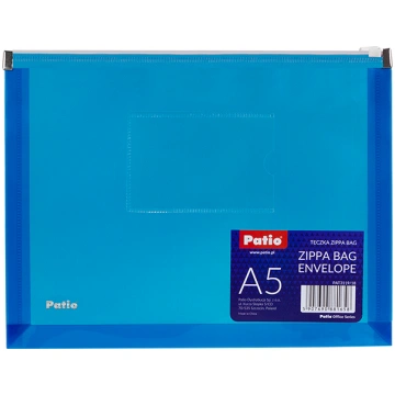Dokumentu mape PATIO ar rāvējslēdzēju, A5, zilā kr