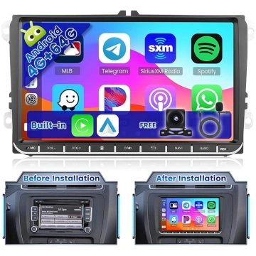 Ohradio 4G + 64G auto radio 2 DIN Android 15 VW Go