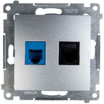 Kontakt-Simon ICT socket SIMON54 RJ45 cat.5e + RJ1