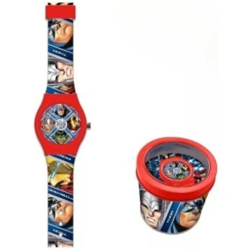 Avengers analogais pulkstenis metāla kastē