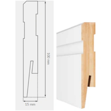 Arbiton krāsojamā MDF grīdlīste MP1002