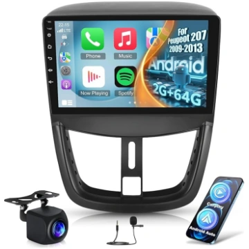[2+64G] Android 13 auto radio Peugeot 207 2009-201