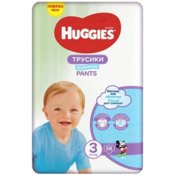 Autiņbiksītes Pants Huggies 3.izm./6-11kg/58gab Bo