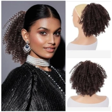 Unordentlicher Haarknoten Afro Puff Haarknoten Haa