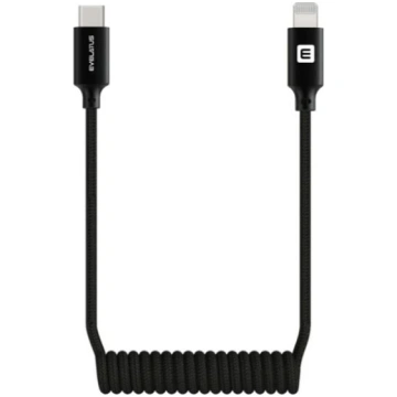 Kabelis Evelatus AutoSpring Coiled Cable USB C to 