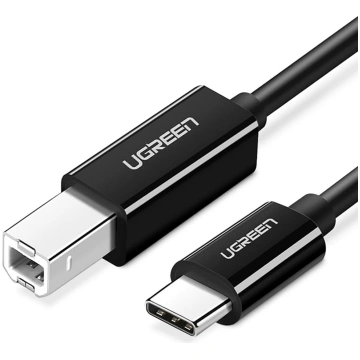 Printera kabelis USB-C - USB-B 2 m - melns UGREEN 
