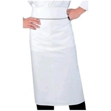 Chef apron Rondin IC 100% cotton Black with white 