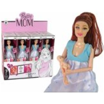 LEAN Toys Baby Doll In Pregnant Blue Dress Lelle L