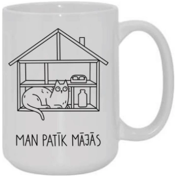 Krūze ar kaķi Man patīk būt mājās 450ml