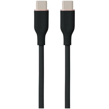 Silicone Cable USB Type-C - Type-C, 60W, (black, 3