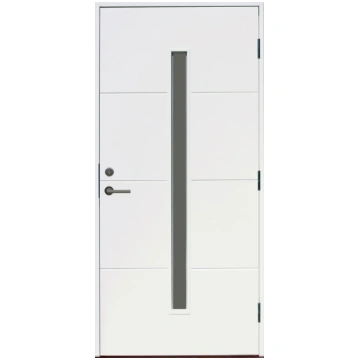 Koka ārdurvis Are Kaski balta (NCS S 0502-Y)