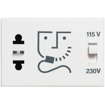 Classia white Hotel Socket for electric razor `
