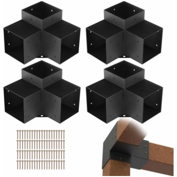 VEVOR 142x142mm pergolas kronšteinu komplekts, 4 g
