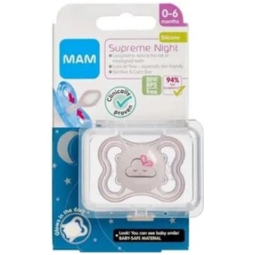 Knupītis MAM Supreme Night, 0-6 mēn., 1 gab