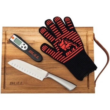 Bull BBQ BBQ piederumu komplekts ar termometru un