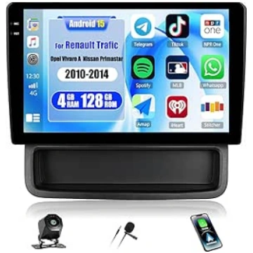 CAMECHO 4+128G Android 15 Navi Autoradio für Renau