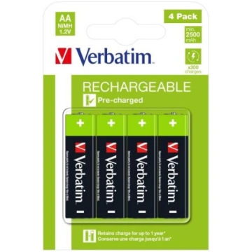 Verbatim 49517 Rechargeable Batteries NiMH AA HR6