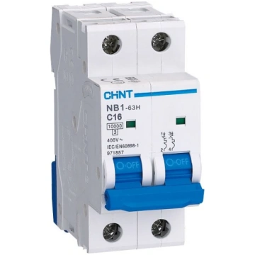 Automātslēdzis 2P C 16A 10kA DB (NB1-63H) CHINT