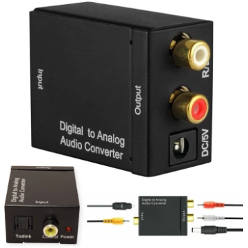 Digitālais uz analogo audio pārveidotājs Toslink S