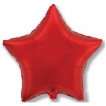 Folijas balons zvaigzne, sarkana, spīdīga, 81cm, F