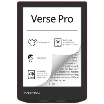 POCKETBOOK READER INK 6" 8GB VERSE PRO/RED PB634-3