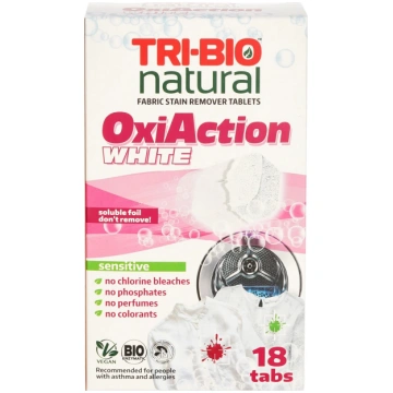 TRI-BIO Tabletes veļas mazgāšanai oxy-actioon whit