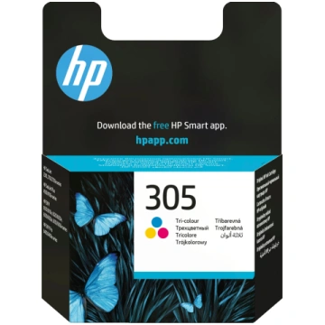 HP 305 Tri-color oriģinālā tintes kasetne, ciāna, 