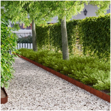 Zāliena apmale 10 pcs 103 x 15 cm tērauds rūsa