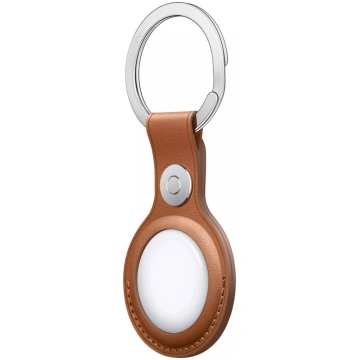 Apple AirTag ādas atslēgu piekariņš, Saddle Brown