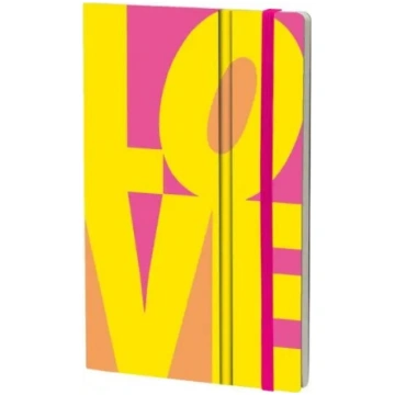 Blociņš No name Fluo Love 21 x 13 cm dzeltens kart