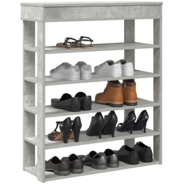 Vidaxl Plaukts Apavu, Concrete Oak 80x30x98 Cm