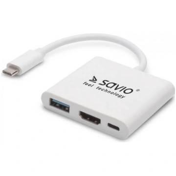 Adapteris Savio USB Type-C - HDMI AK-48