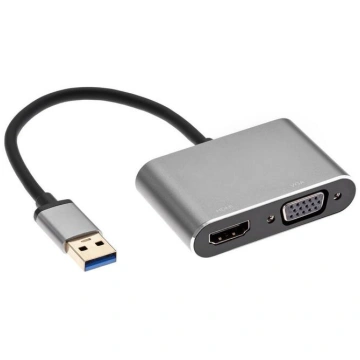 RoGer DrongDisplay Adapteris USB to VGA/HDMI + Aud