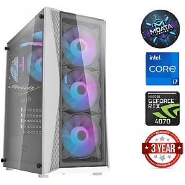 i7-12700KF 64GB 1TB SSD RTX 4070 NOOS White | B2B 