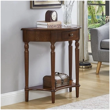 Solid Wood Console Table with Drawer, Victorian Cr