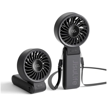 JISULIFE Life7 rokas ventilators, jaudīgs portatīv