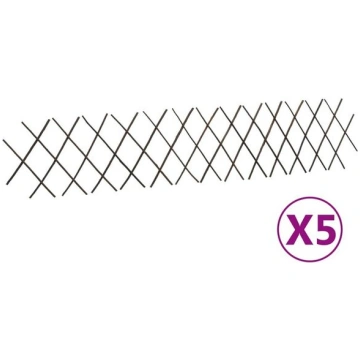 vidaXL špaleru žogi, 5 gab., 180x30 cm, vītola klū