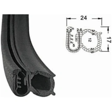 AO Gs Armēts EPDM gumijas profils 5x17x24mm