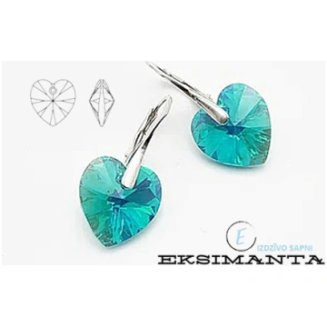 Sudraba auskari ar Swarovski Eksimanta.lv