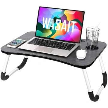 Salokāms Klēpjdatora Galds, Melns | Folding Laptop
